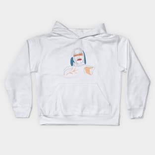 Abstract face of beautiful woman Kids Hoodie